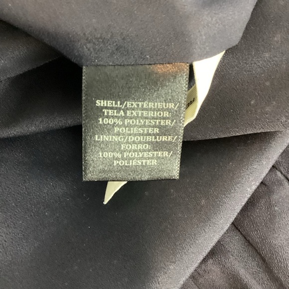 Ann Taylor Navy Textured Mini Skirt Flared Lined Back Zip Size 4 - Picture 7 of 7